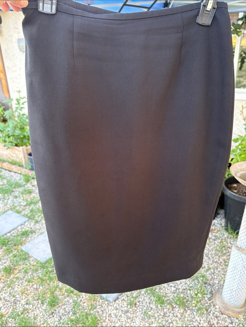 Calvin Klein Black Pencil Skirt with Back Zip